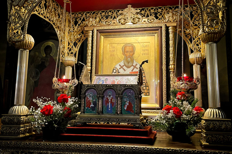 Ковчег со святыми мощами священномученика Киприана Карфагенского