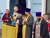 У храма Спаса на водах состоялись торжества в честь покровителей семьи и брака